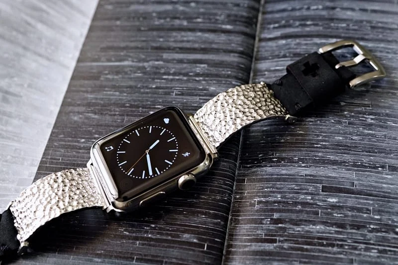 Hammered Sterling Silver 925 Pendants Strap ( 2pieces) for Panerai or Apple Watch 1 2 3 4 5 6. – image 5