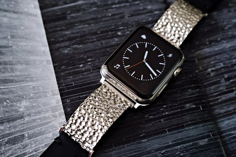 Hammered Sterling Silver 925 Pendants Strap ( 2pieces) for Panerai or Apple Watch 1 2 3 4 5 6. – image 6