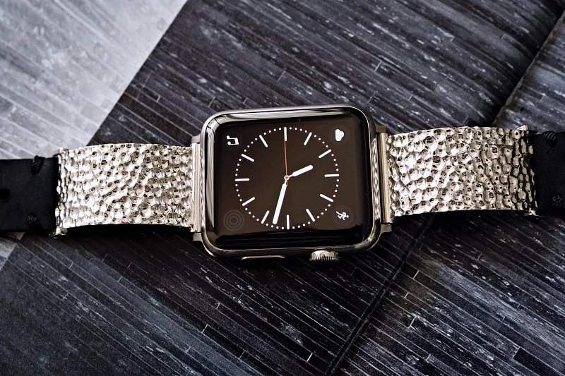 Hammered Sterling Silver 925 Pendants Strap ( 2pieces) for Panerai or Apple Watch 1 2 3 4 5 6. – image 7