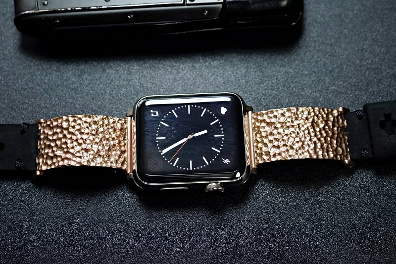 Hammered Pink Bronze Pendants Strap ( 2pieces) for Panerai or Apple Watch 1 2 3 4 5 6 SE. – image 4