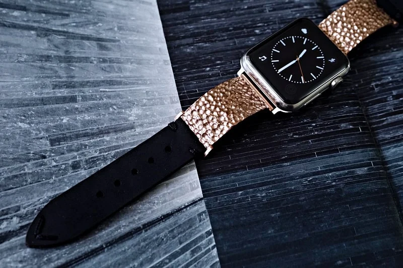 Hammered Pink Bronze Pendants Strap ( 2pieces) for Panerai or Apple Watch 1 2 3 4 5 6 SE. – image 8