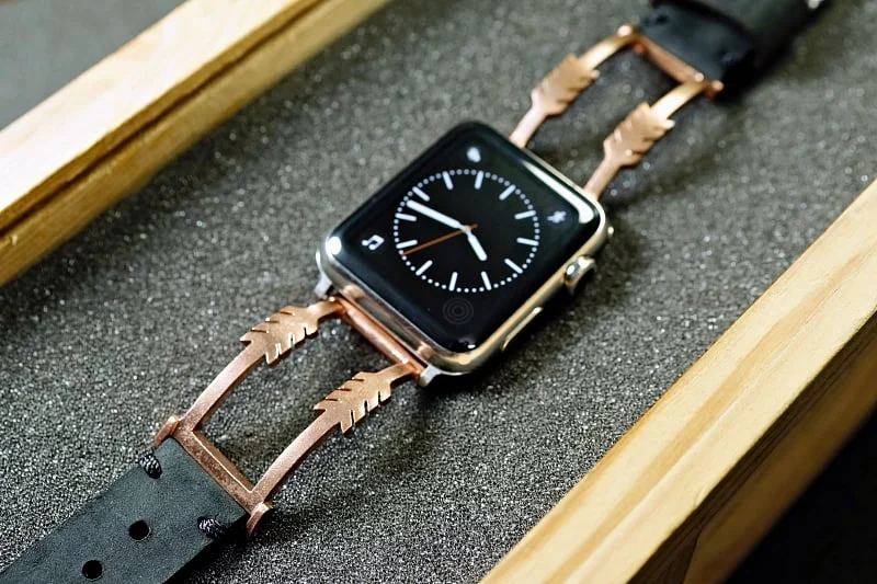 The Arrow Pink Bronze Pendants Strap ( 2pieces) for Panerai or Apple Watch 1 2 3 4 5 6 SE – image 3