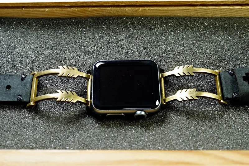 The Arrow Yellow Bronze Pendants Strap ( 2pieces) for Panerai or Apple Watch 1 2 3 4 5 6 SE. – image 3