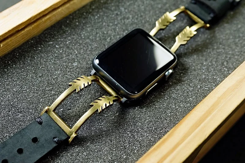 The Arrow Yellow Bronze Pendants Strap ( 2pieces) for Panerai or Apple Watch 1 2 3 4 5 6 SE. – image 4