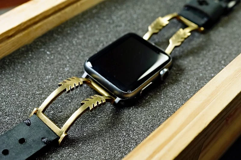 The Arrow Yellow Bronze Pendants Strap ( 2pieces) for Panerai or Apple Watch 1 2 3 4 5 6 SE. – image 5
