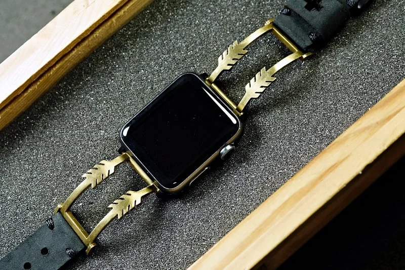 The Arrow Yellow Bronze Pendants Strap ( 2pieces) for Panerai or Apple Watch 1 2 3 4 5 6 SE. – image 6