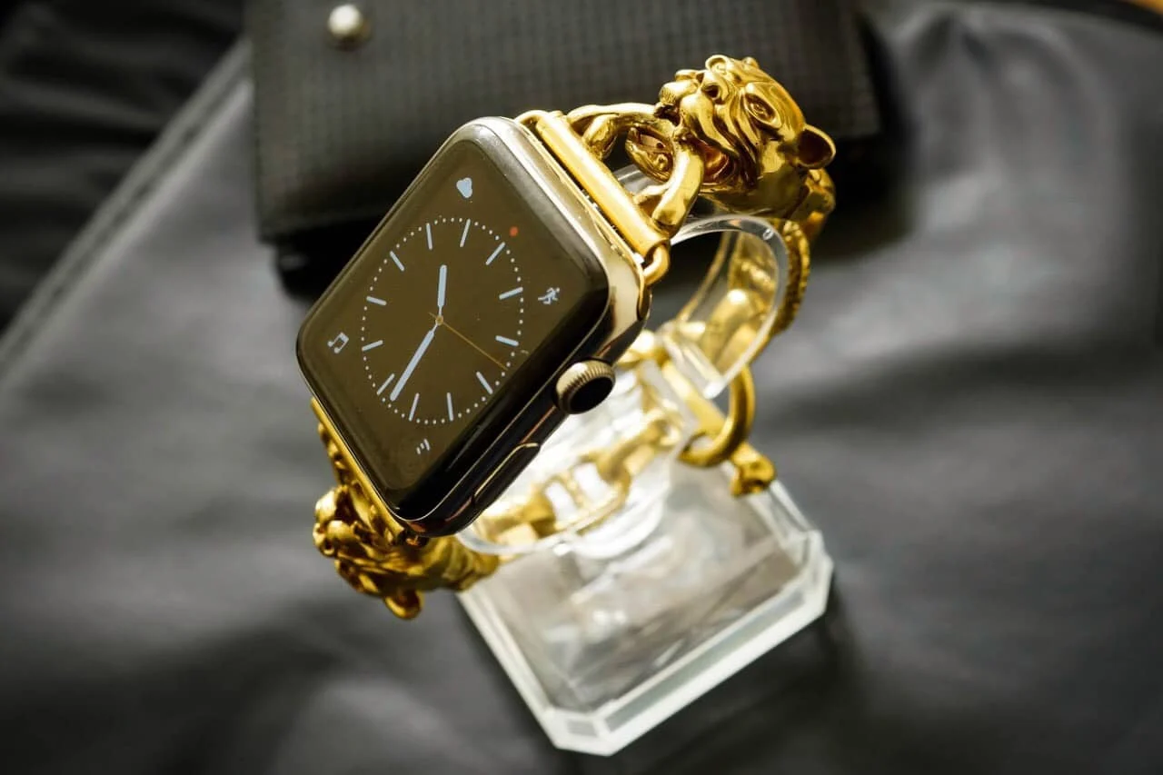 Yellow Bronze Bulldog Strap Bracelet Pendants Strap ( 2pieces) for Panerai, Seiko, Breitling or Apple Watch 1 2 3 4 5 6 SE.
