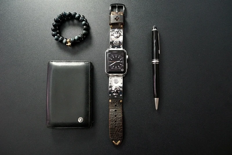 Bullets and Skull Silver Plated Pendants Strap ( 2pieces) for Panerai or Apple Watch 1 2 3 – image 4