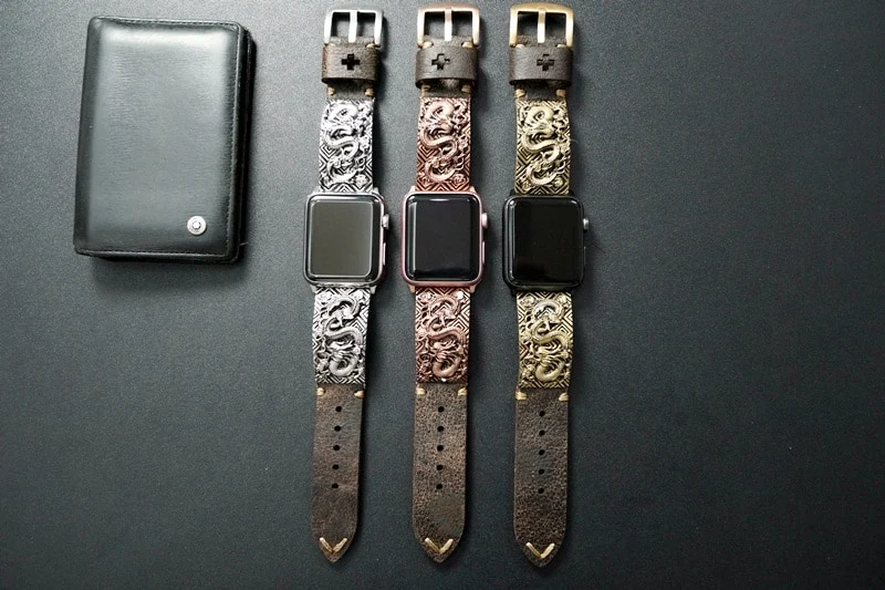 Dragon Special Edition Bracelet Pink Bronze Pendants Apple Watch Strap Band ( 2pieces) for Panerai or Apple Watch Series 1,2,3,4,5,6,7,8, SE, Ultra – image 6