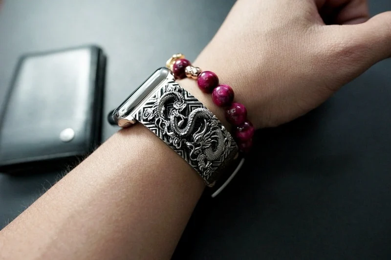 Dragon Special Edition Silver Plated Strap for Apple Watch Series 1-10, Ultra & Panerai – image 6