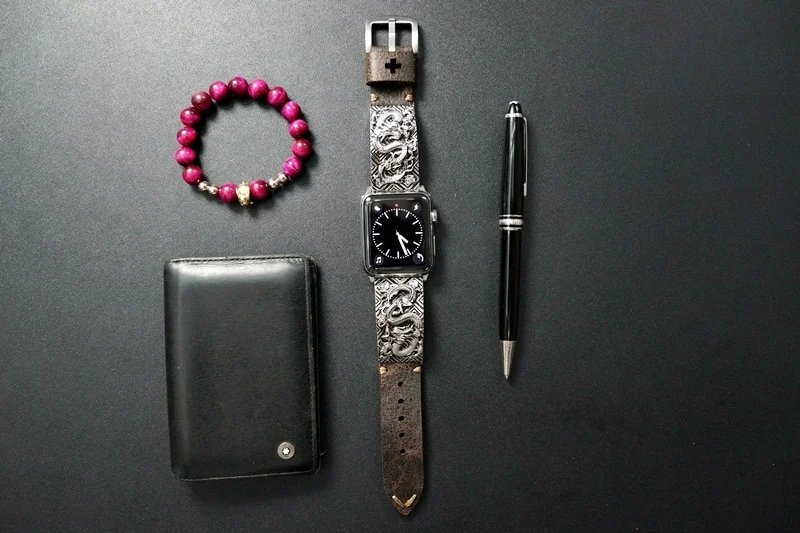 Dragon Special Edition Silver Plated Strap for Apple Watch Series 1-10, Ultra & Panerai