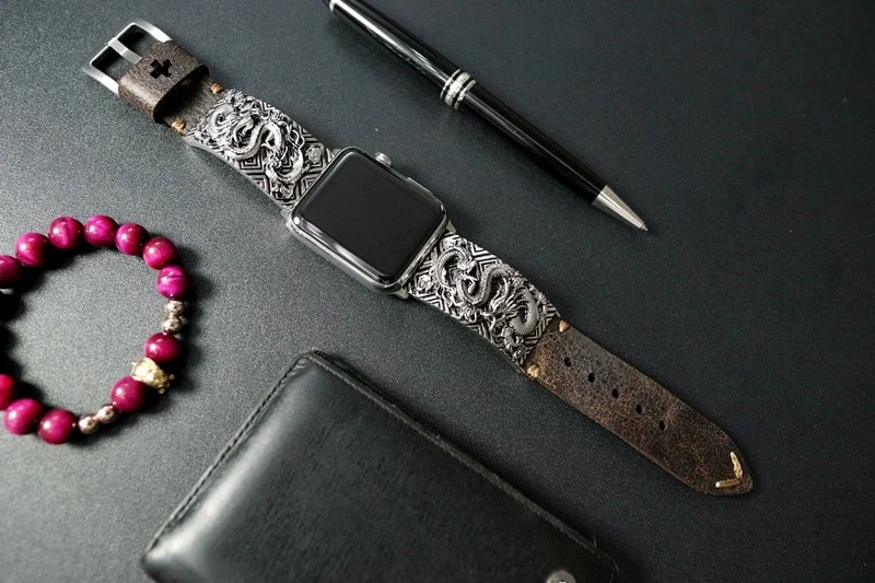 Dragon Special Edition Silver Plated Strap for Apple Watch Series 1-10, Ultra & Panerai – image 3