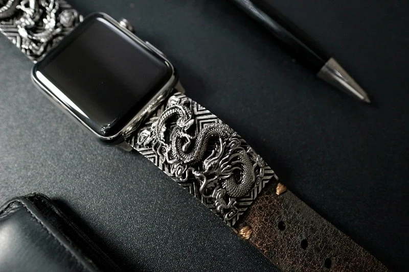 Dragon Special Edition Silver Plated Strap for Apple Watch Series 1-10, Ultra & Panerai – image 4